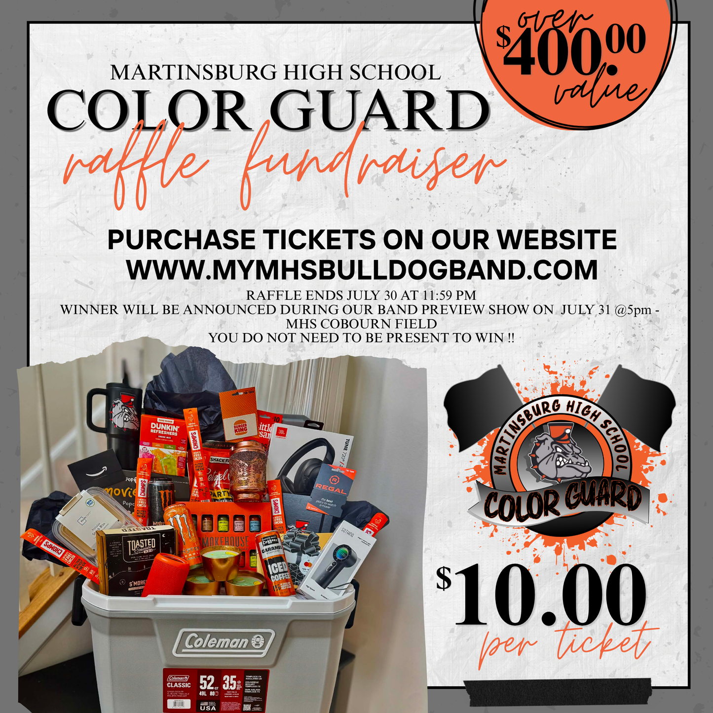 COLOR GUARD FUNDRAISER RAFFLE TICKET